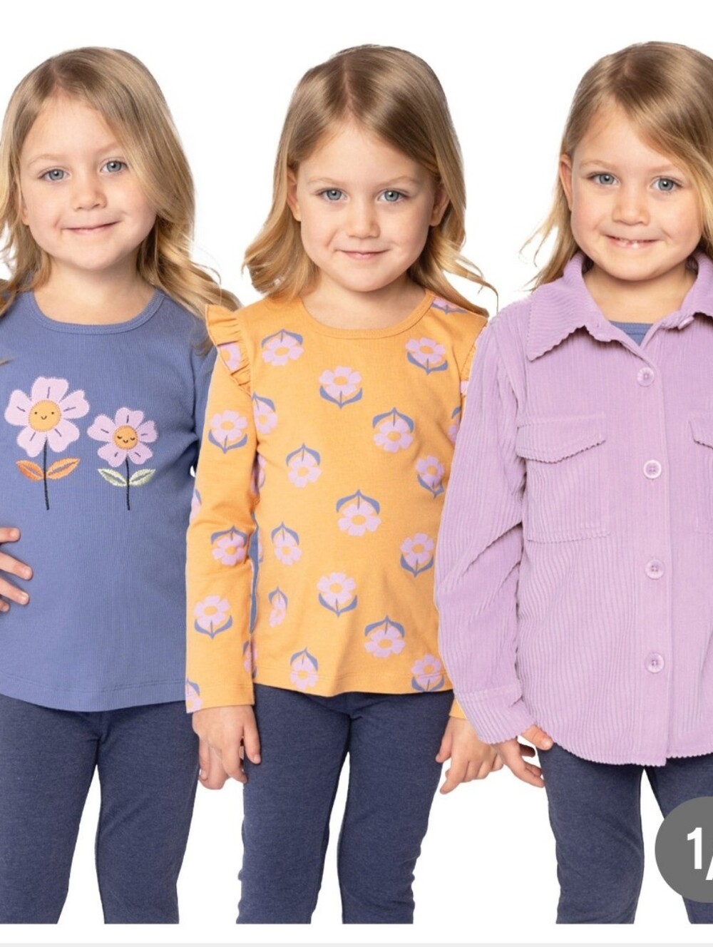 Girl's Pekkle 3-pack Long Sleeve Tops - 2T